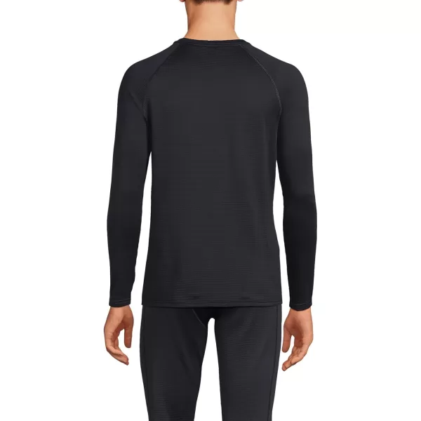 imageLands End Mens Long Sleeve Crew Neck Expedition Thermaskin Long Underwear TopBlack