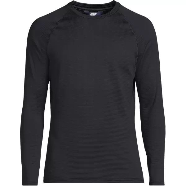 imageLands End Mens Long Sleeve Crew Neck Expedition Thermaskin Long Underwear TopBlack