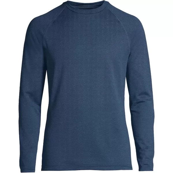 imageLands End Mens Long Sleeve Crew Neck Expedition Thermaskin Long Underwear TopLight Navy