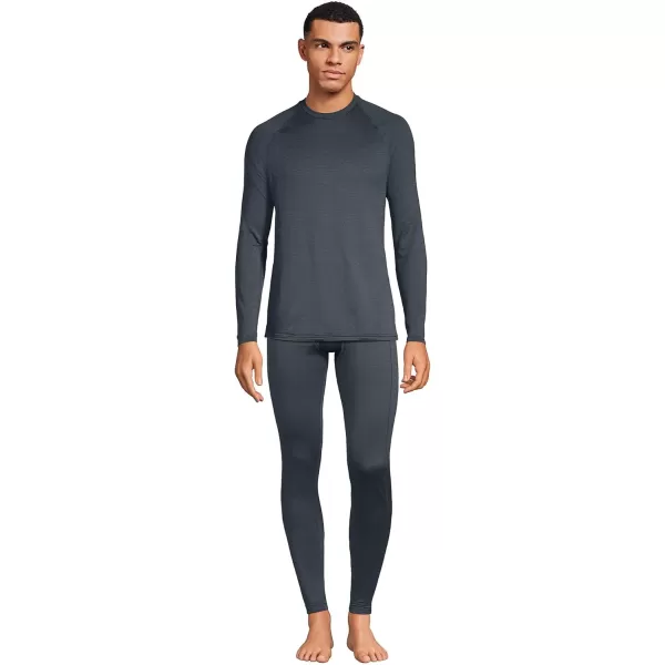 imageLands End Mens Long Sleeve Crew Neck Expedition Thermaskin Long Underwear TopSteel Gray