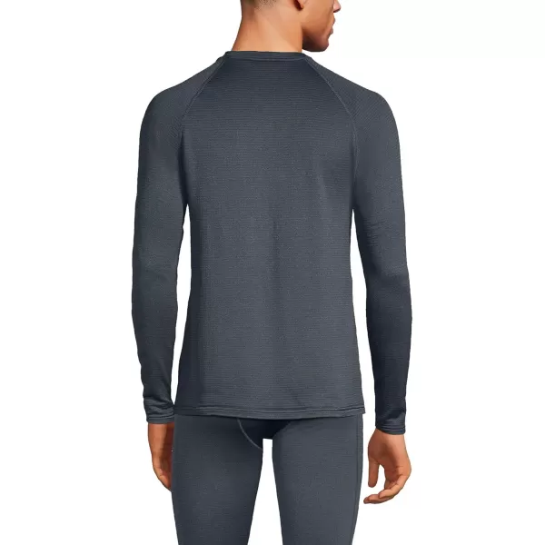 imageLands End Mens Long Sleeve Crew Neck Expedition Thermaskin Long Underwear TopSteel Gray