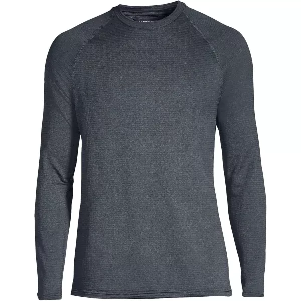 imageLands End Mens Long Sleeve Crew Neck Expedition Thermaskin Long Underwear TopSteel Gray