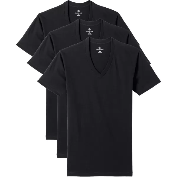 imageLands End Mens VNeck Undershirt 3 PackBlack