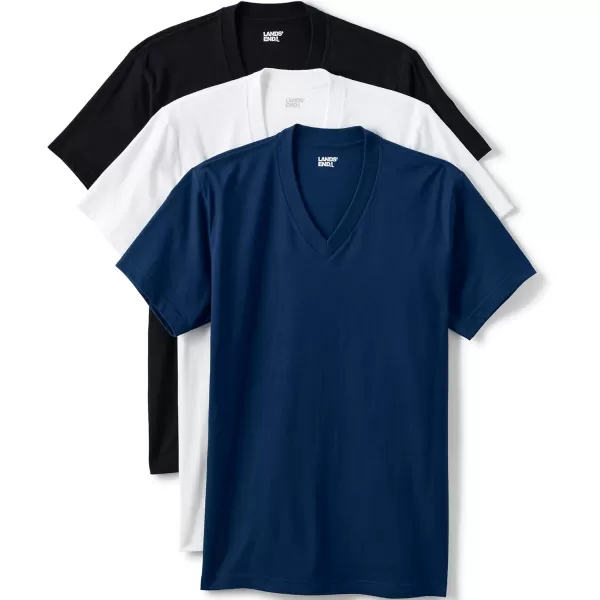 imageLands End Mens VNeck Undershirt 3 PackMulti 3 Pack