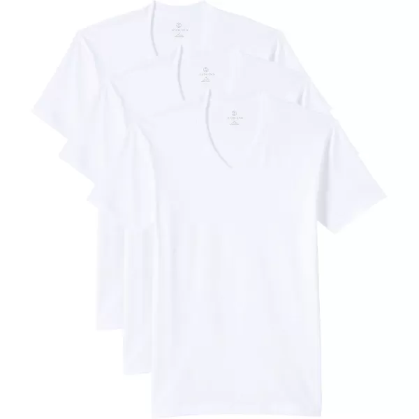 imageLands End Mens VNeck Undershirt 3 PackWhite