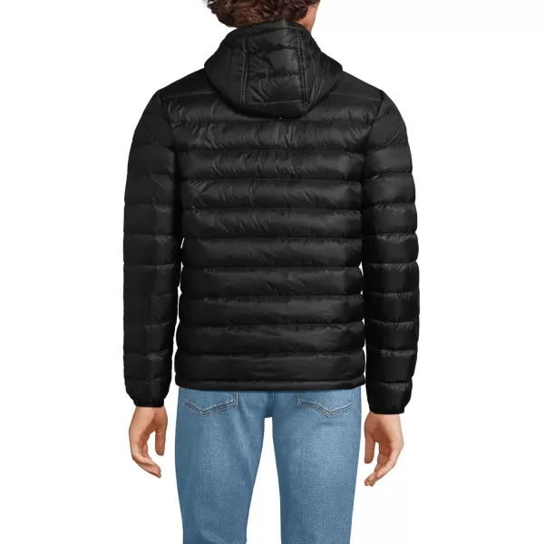 imageLands End Mens Wanderweight Ultralight Packable Hooded Down JacketBlack