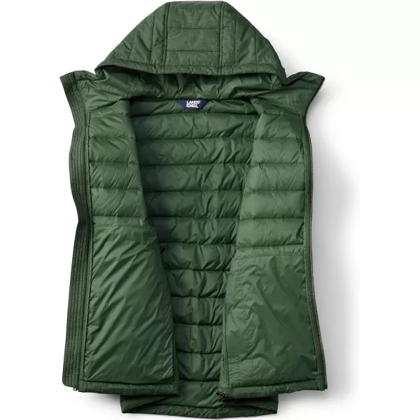 imageLands End Mens Wanderweight Ultralight Packable Hooded Down JacketEstate Green Heather