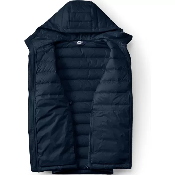 imageLands End Mens Wanderweight Ultralight Packable Hooded Down JacketRadiant Navy