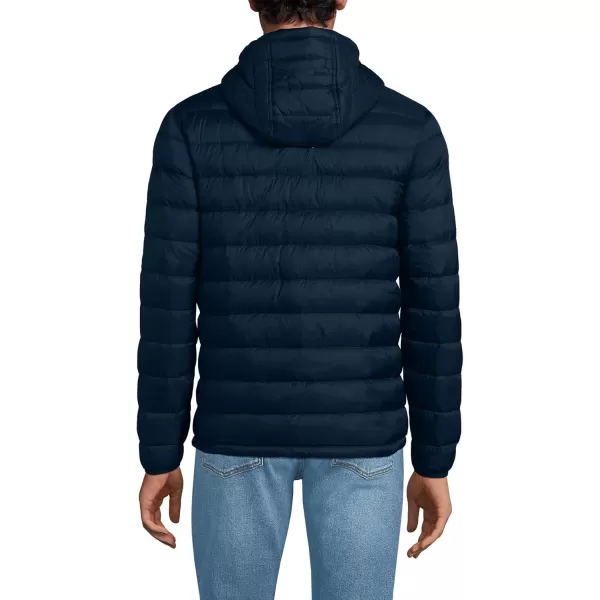 imageLands End Mens Wanderweight Ultralight Packable Hooded Down JacketRadiant Navy