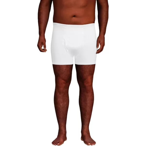 imageLands End Mens Knit Boxer Brief Mixed 3 PackWhite