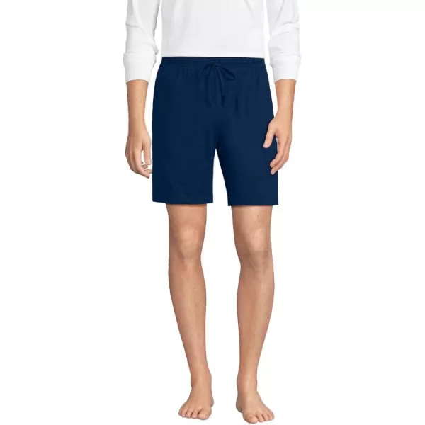 imageLands End Mens Knit Jersey Pajama ShortsDeep Sea Navy