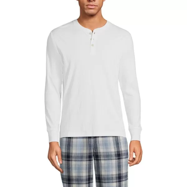 imageLands End Mens Knit Rib HenleyWhite