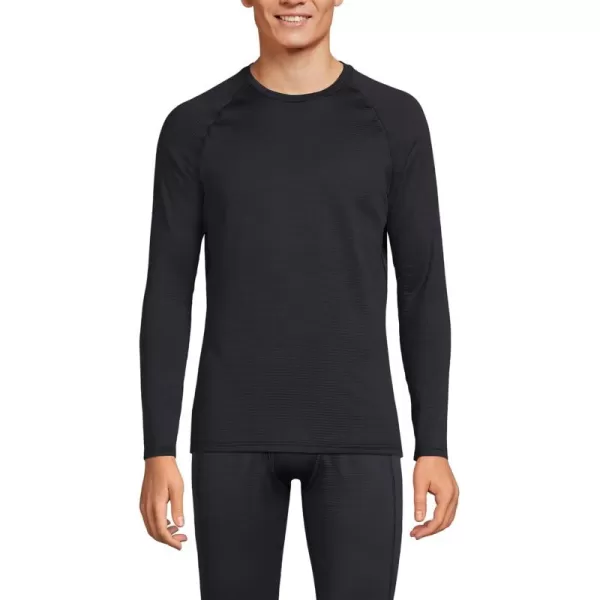 imageLands End Mens Long Sleeve Crew Neck Expedition Thermaskin Long Underwear TopBlack