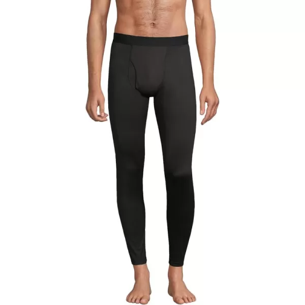 imageLands End Mens Stretch Thermaskin Long Underwear Pants Base LayerBlack