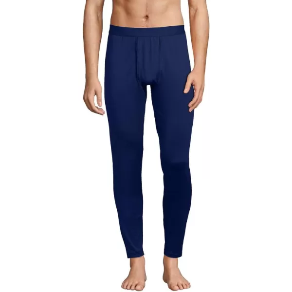 imageLands End Mens Stretch Thermaskin Long Underwear Pants Base LayerDeep Sea Navy