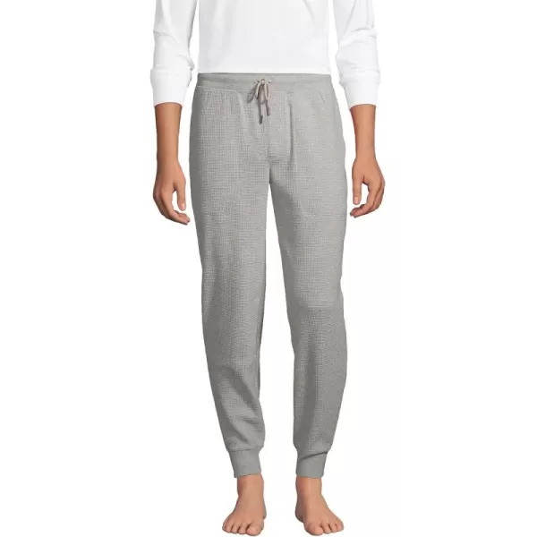 imageLands End Mens Waffle Jogger Pajama PantsGray Heather