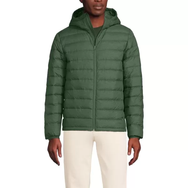 imageLands End Mens Wanderweight Ultralight Packable Hooded Down JacketEstate Green Heather