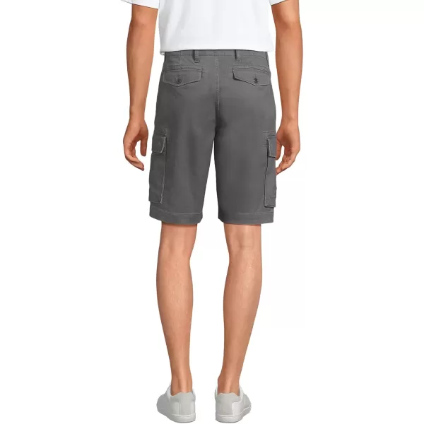 imageLands End Mens 105quot Traditional Fit Stretch Knockabout Cargo ShortsBoulder Gray