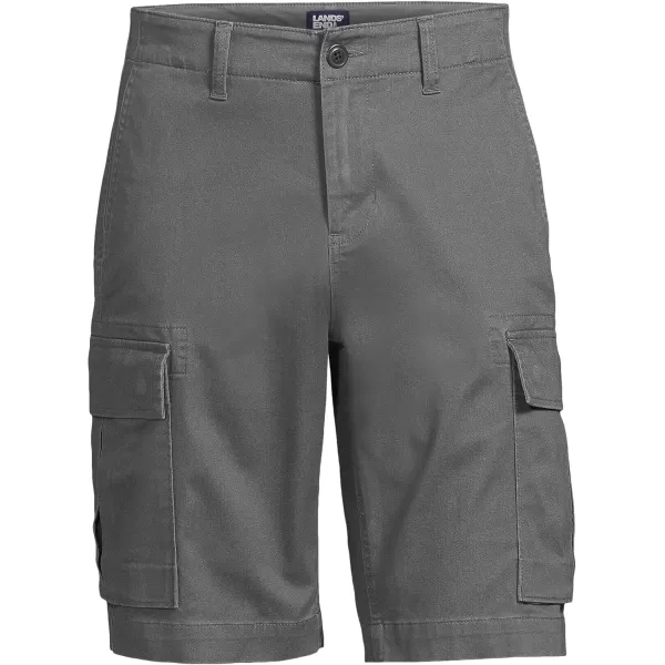 imageLands End Mens 105quot Traditional Fit Stretch Knockabout Cargo ShortsBoulder Gray