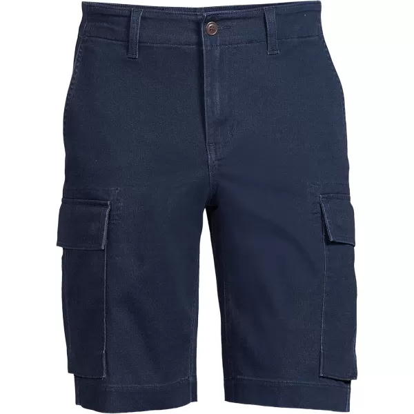 imageLands End Mens 105quot Traditional Fit Stretch Knockabout Cargo ShortsRadiant Navy