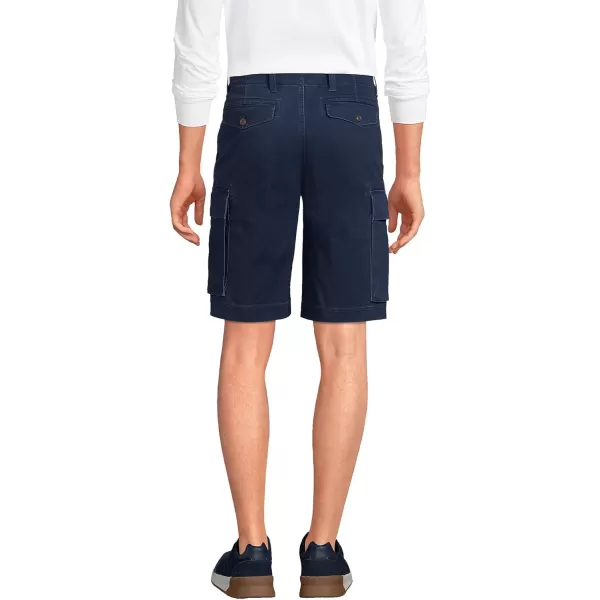 imageLands End Mens 105quot Traditional Fit Stretch Knockabout Cargo ShortsRadiant Navy