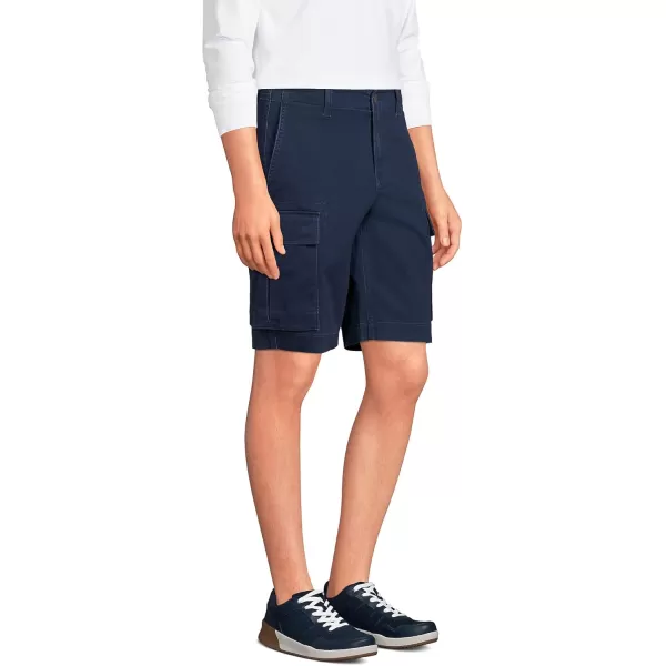 imageLands End Mens 105quot Traditional Fit Stretch Knockabout Cargo ShortsRadiant Navy