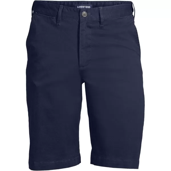 imageLands End Mens 11quot Comfort Waist Comfort First Knockabout Chino ShortsRadiant Navy