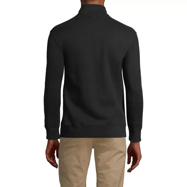 imageLands End Mens Bedford Rib Quarter Zip SweaterBlack