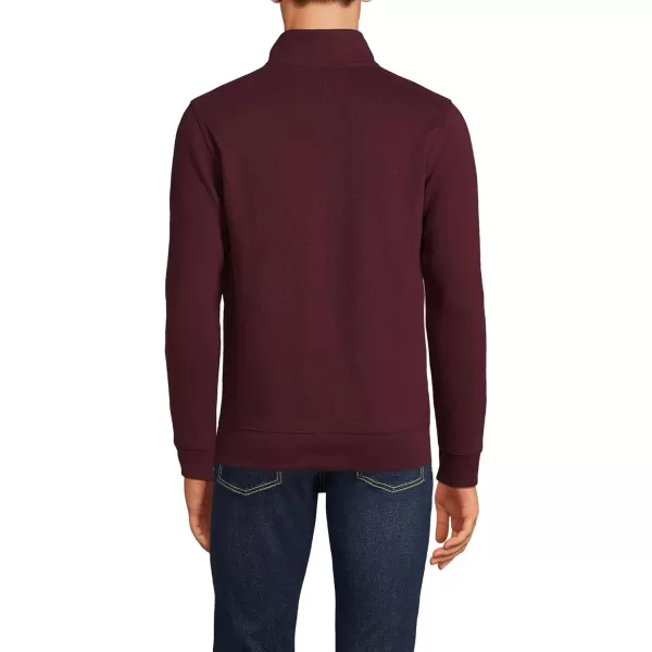 imageLands End Mens Bedford Rib Quarter Zip SweaterRoyal Burgundy