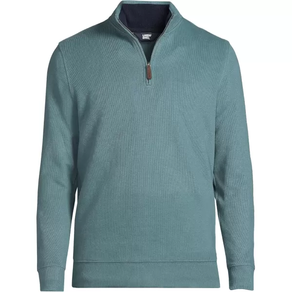 imageLands End Mens Bedford Rib Quarter Zip SweaterTourmaline