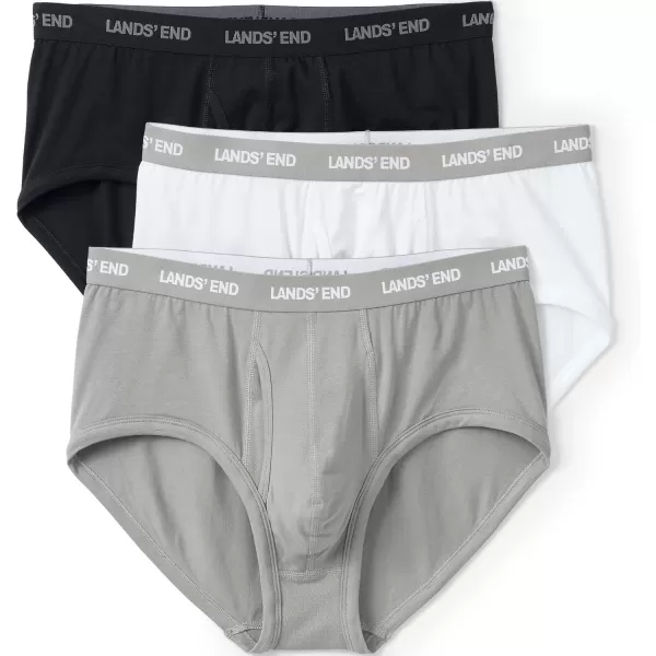 imageLands End Mens Comfort Knit Brief 3 PackBlack 3 Pack