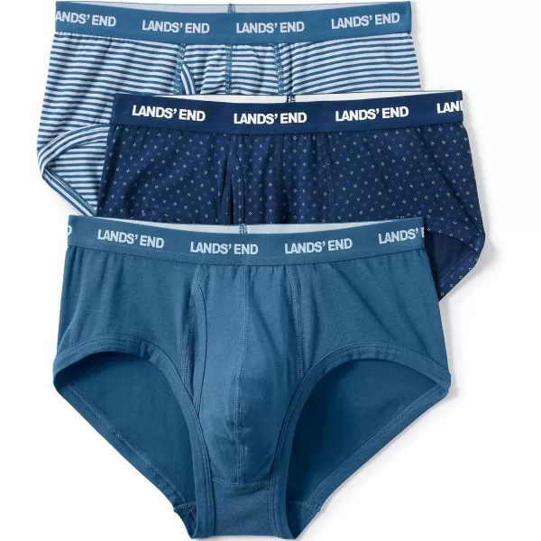 imageLands End Mens Comfort Knit Brief 3 PackBlueNavy 3 Pack