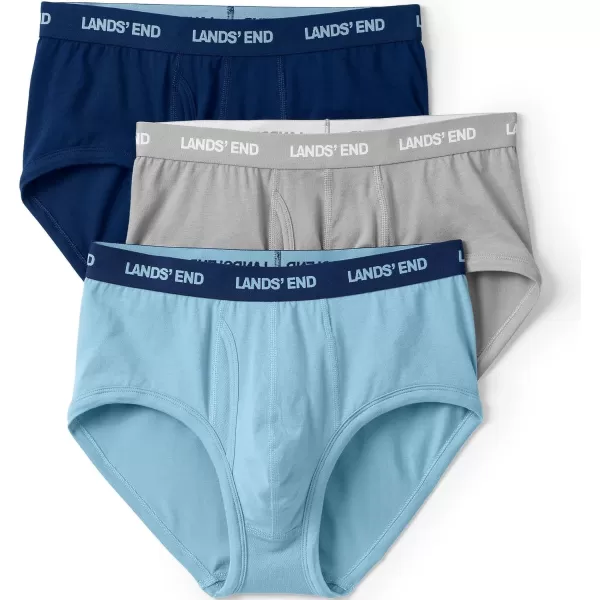 imageLands End Mens Comfort Knit Brief 3 PackDeep Sea Navy 3 Pack