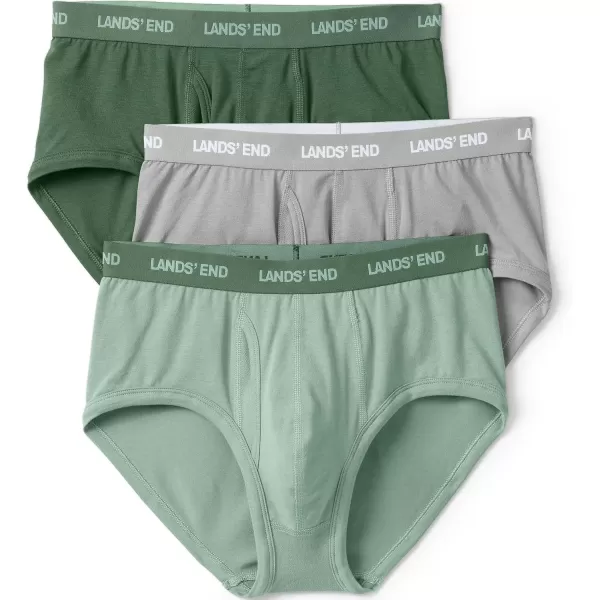 imageLands End Mens Comfort Knit Brief 3 PackEstate Green 3 Pack