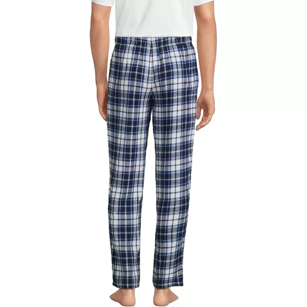 imageLands End Mens Flannel Pajama PantsDeep Sea NavyIvory Plaid