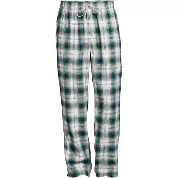 imageLands End Mens Flannel Pajama PantsDusty JuniperForest Plaid