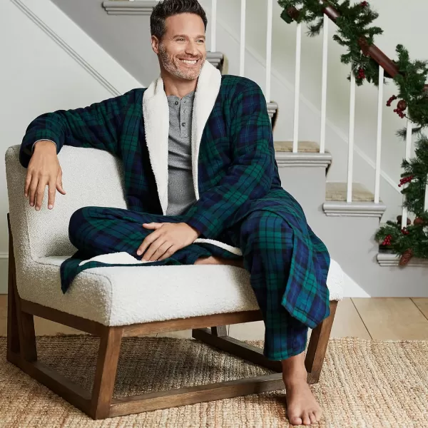 imageLands End Mens Flannel Pajama PantsEvergreen Blackwatch Plaid