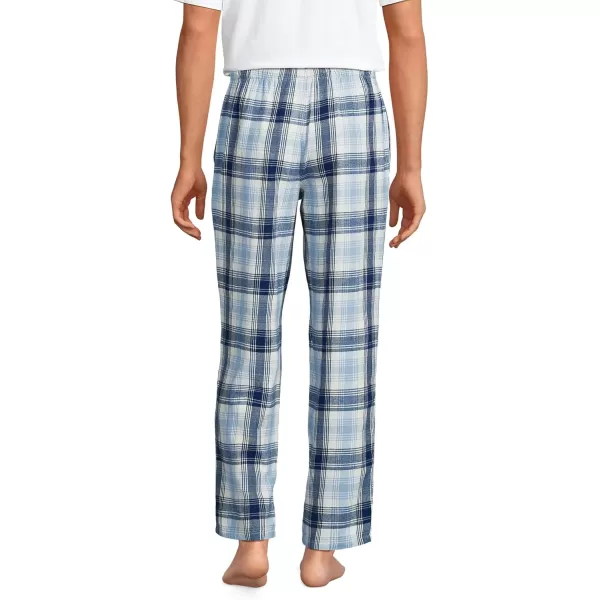 imageLands End Mens Flannel Pajama PantsNavyAlabaster Plaid