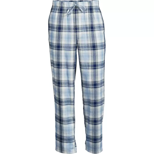 imageLands End Mens Flannel Pajama PantsNavyAlabaster Plaid