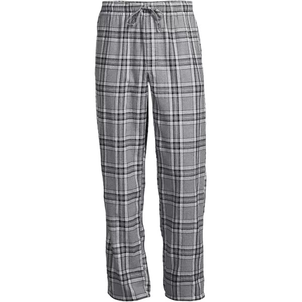 imageLands End Mens Flannel Pajama PantsPewter HeatherGray Plaid