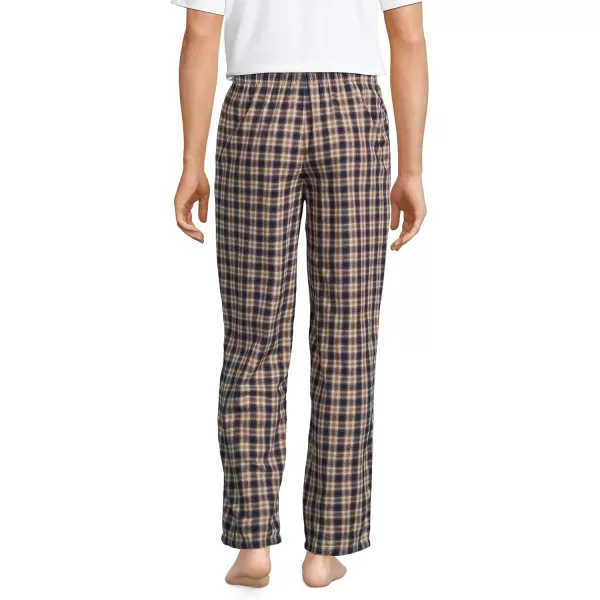 imageLands End Mens Flannel Pajama PantsRadiant NavyKhaki Plaid