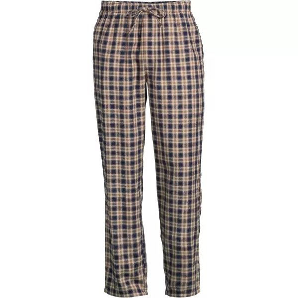 imageLands End Mens Flannel Pajama PantsRadiant NavyKhaki Plaid