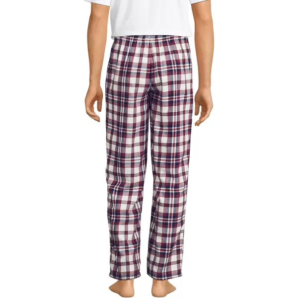 imageLands End Mens Flannel Pajama PantsRich BurgundyNavy Plaid