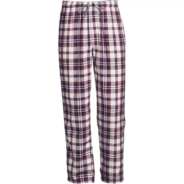 imageLands End Mens Flannel Pajama PantsRich BurgundyNavy Plaid