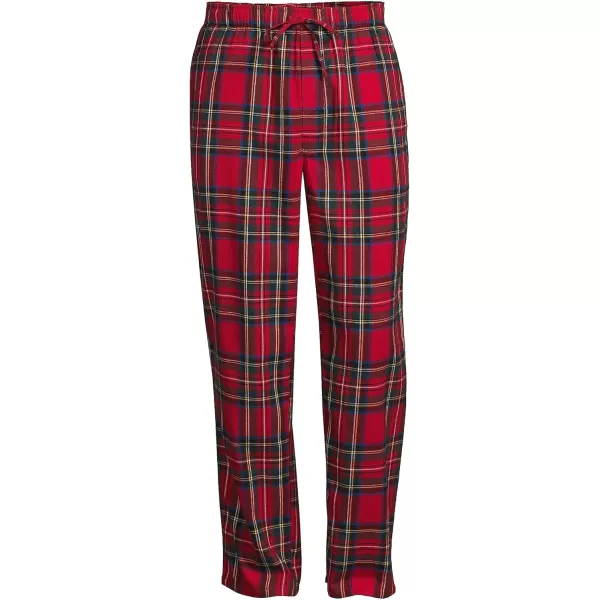 imageLands End Mens Flannel Pajama PantsRich Red Multi Tartan