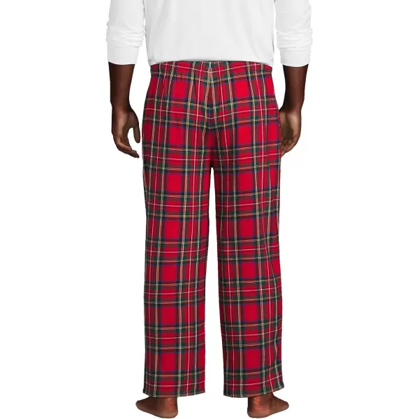 imageLands End Mens Flannel Pajama PantsRich Red Multi Tartan