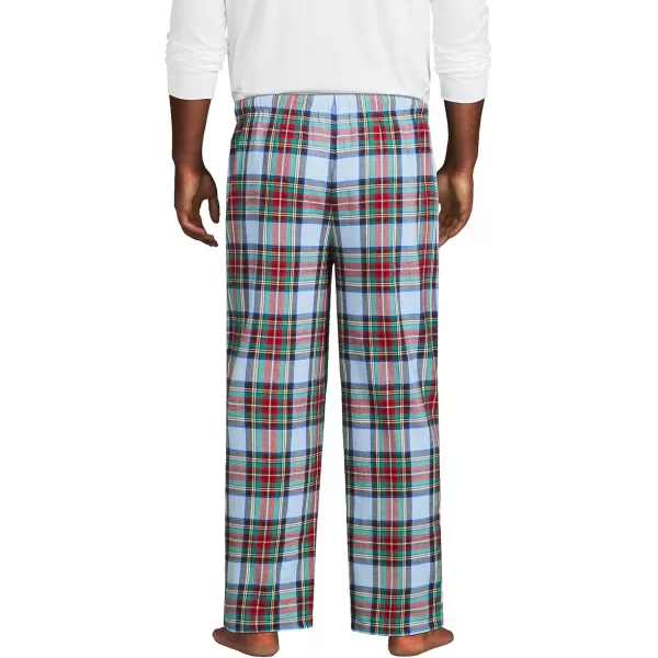 imageLands End Mens Flannel Pajama PantsSoft Blue Haze Plaid