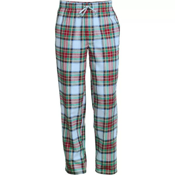 imageLands End Mens Flannel Pajama PantsSoft Blue Haze Plaid