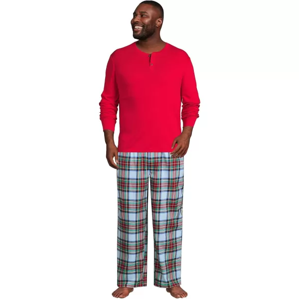 imageLands End Mens Flannel Pajama PantsSoft Blue Haze Plaid