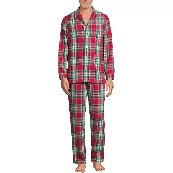 imageLands End Mens Flannel Pajama SetHeritage Red Plaid